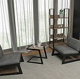 Столик журнальний кавовий в стилі Лофт 500х400х450 ЖС41, фото 4