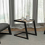 Столик журнальний кавовий в стилі Лофт 500х400х450 ЖС41, фото 6