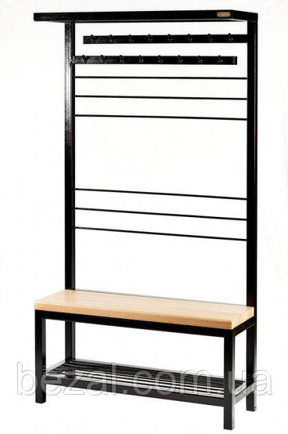 Вішалка в передпокій з металу і дерева в стилі Лофт 1900х1000х350мм Осборн, фото 1