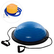 Балансувальна подушка напівсфера (платформа) для фітнесу (гімнастики) OSPORT 60см MS 2609-1 Синій, фото 2