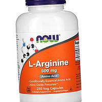 Л-аргінін NOW Foods Arginine 500 мг капсул 250
