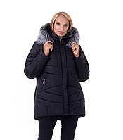 Оригинальная куртка зимняя женская с мехом 162