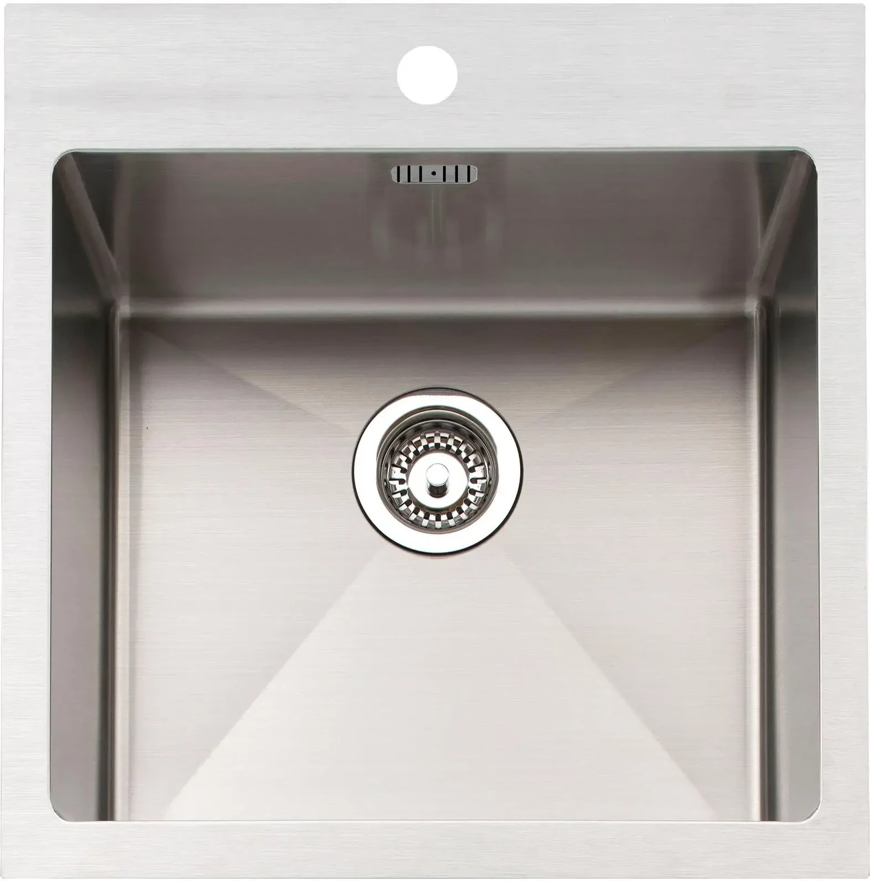 Кухонна мийка Fabiano BR 45x50, нержавіюча сталь, матова поліровка, одночашева без крила (8213.401.0924), фото 1