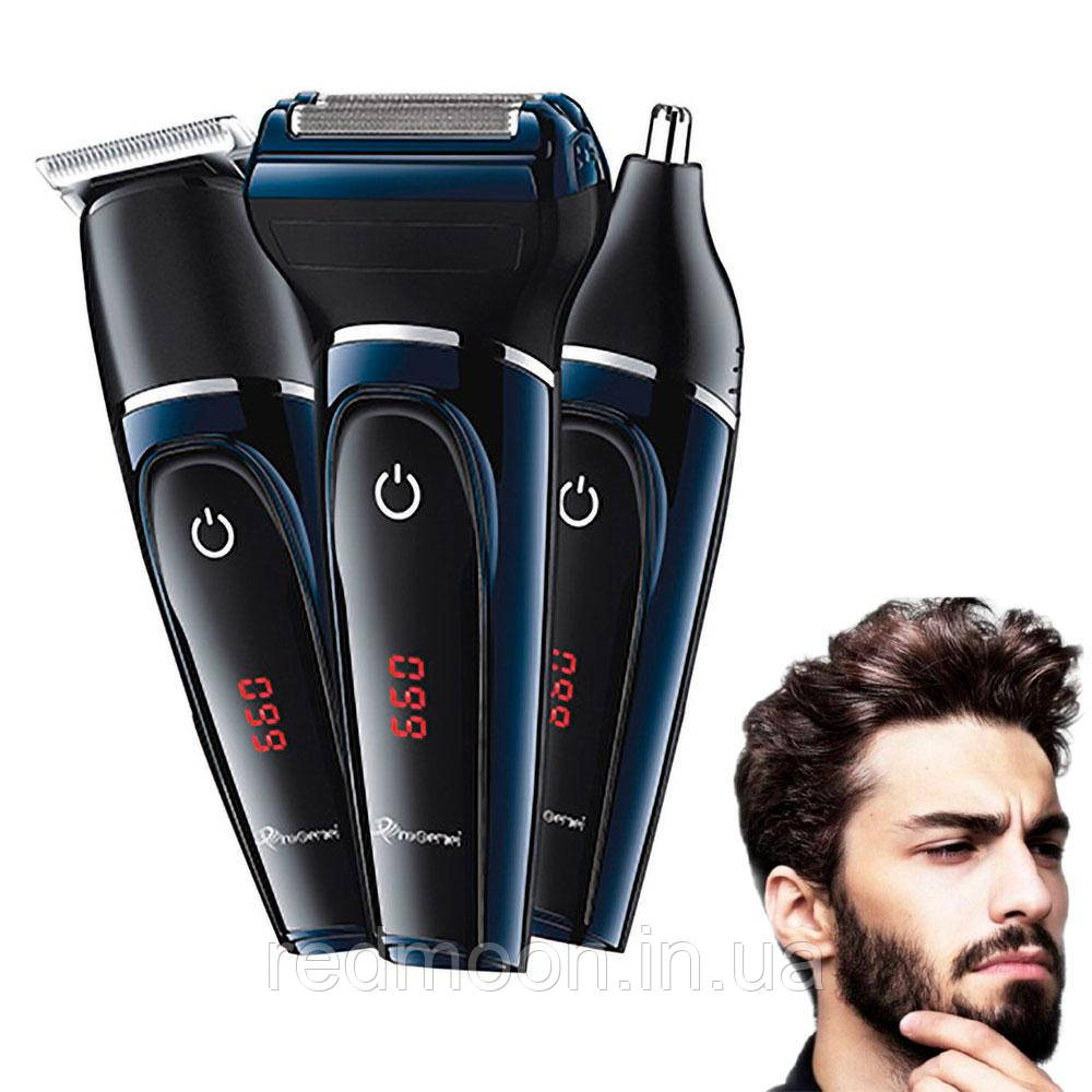 Машинка-триммер для стрижки 3 в 1 Geemy GM-565 / Набір для стрижки, фото 1