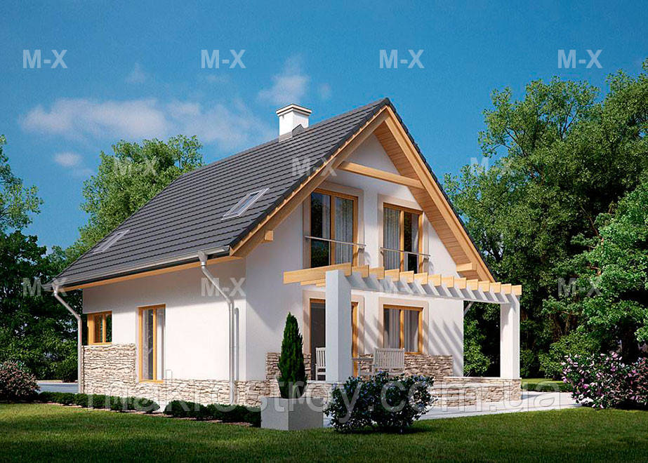 MS112. Сучасний мансардний дім, фото 1