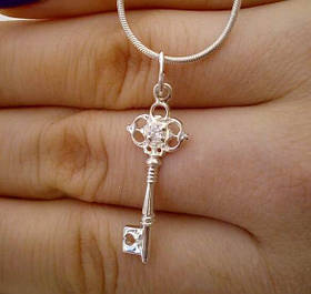 Срібна підвіска "Ключик"  6105кул
