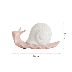 Статуетка SNAIL. Модель RD-1355 20х11 см, Рожевий з білим