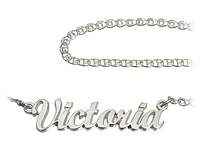 Серебряный именное колье Виктория "Victoria"