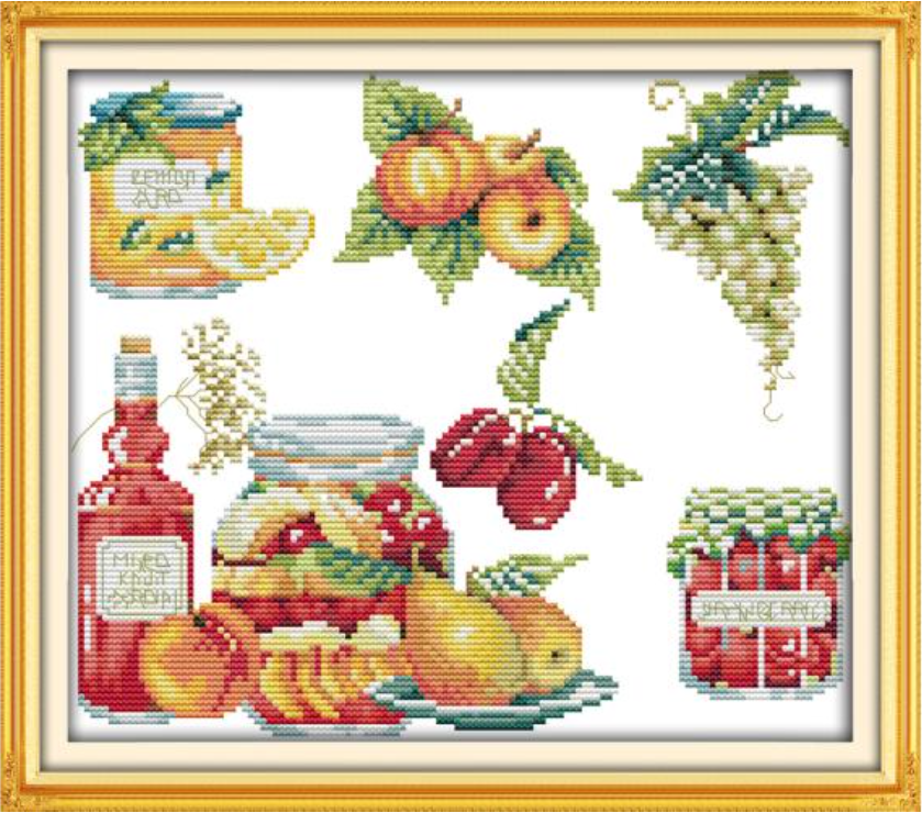 Набір для вишивання за нанесеною на канву схемою "Jam". AIDA 14CT printed 31*27 см, фото 1