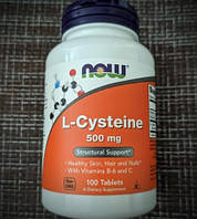 Л-цистеин незаменимая аминокислота NOW L-Cysteine 500 mg 100 таб