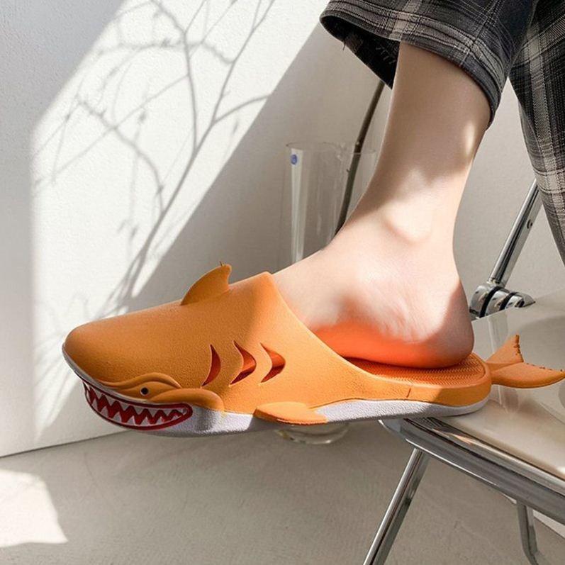 Капці Шльопанці у формі риби Акула жовті р-р 36/37, 38/39, фото 1