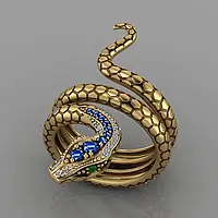 Кольцо золотая змея домашнего очага и небесного огня изделие для людей с уникальным вкусом р регулируемый