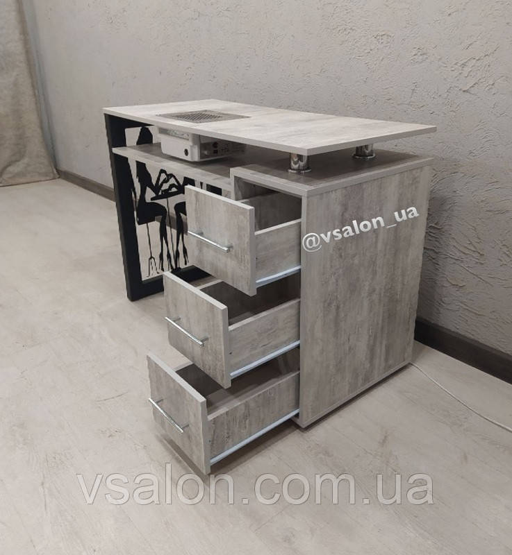 Стіл манікюрний LOFT правосторонній V438
