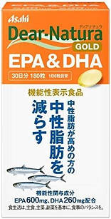 Asahi Dear-Natura Gold EPA (600 мг) + DHA (260 мг) риб'ячий жир,  180 капс на 30 днів