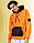 Худі оверсайз Пушка Вогонь Grid XS помаранчеве спортивна толстовка вільного крою. Чоловічі толстовки та реглани, фото 8