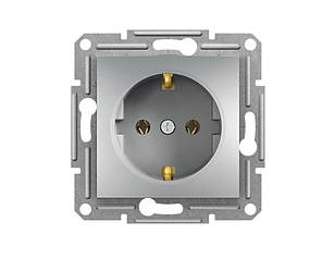Asfora розетка із заземленням алюміній Schneider Electric, EPH2900161