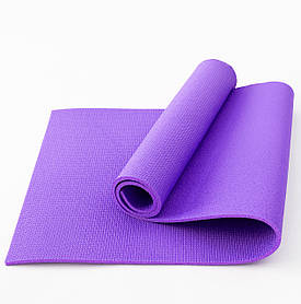 Килимок для фітнесу, йоги та спорту (каремат, мат спортивний) FitUp Lite 8мм (F-00011) Фіолетовий