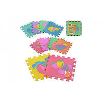 Детский игровой развивающий коврик-пазл (мозаика головоломка) OSPORT 10шт (M-0376)