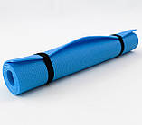 Килимок для фітнесу, йоги і спорту (каремат, спортивний мат) FitUp Lite Mini 5мм (F-00015) Синій, фото 3