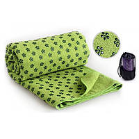 Коврик полотенце для йоги OSPORT Yoga mat towel (FI-4938) Зеленый