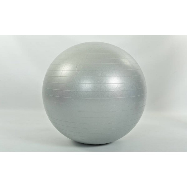 М'яч для фітнесу (фітбол) гладкий сатин OSPORT 75см Сірий (FI-1984-75_GY)