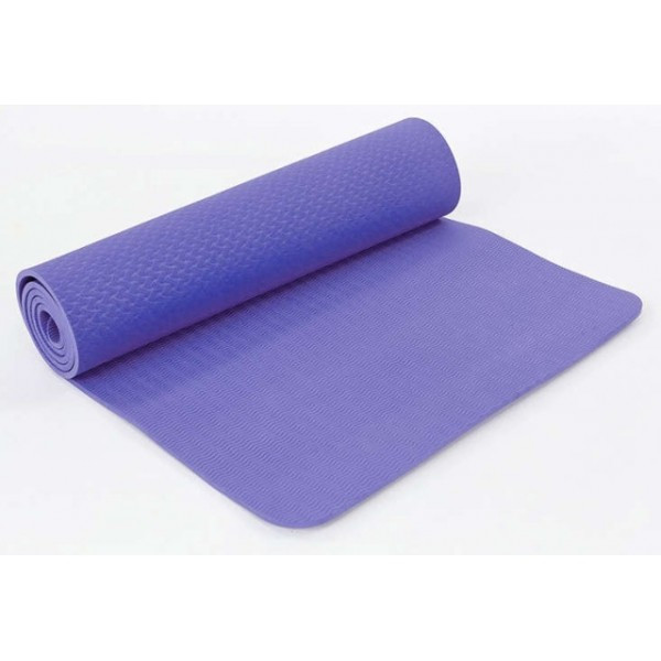 Килимок для йоги та фітнесу TPE (йога мат, каремат спортивний) OSPORT Yoga ECO Pro 6мм (OF-0082) Бузковий