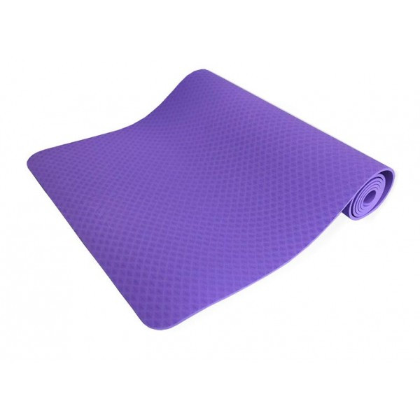 Килимок для йоги та фітнесу TPE (йога мат, каремат спортивний) OSPORT Yoga ECO Pro 6мм (OF-0082) Фіолетовий