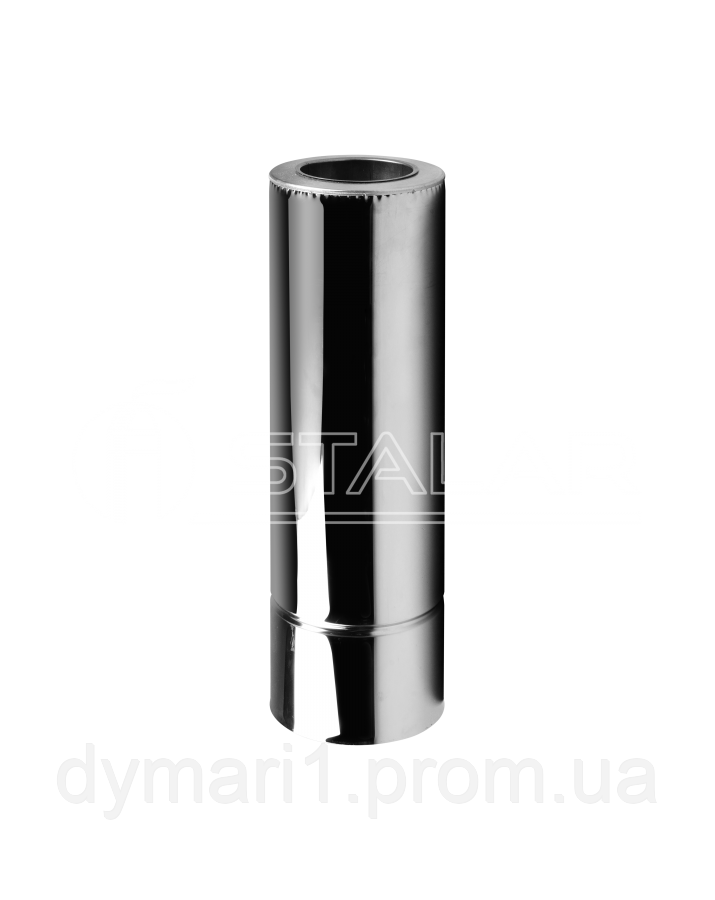 Димохідна труба двостінна (Standart thermo AISI 304) нерж/оц - довжина 1 м, діаметр Ø110/180, товщина 0,8 мм