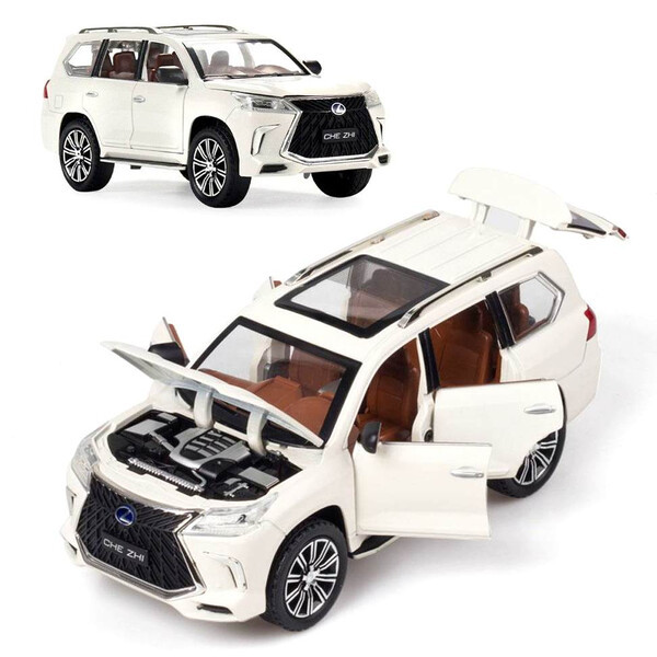 Машинка Lexus LX570 колекційна моделька позашляховик джип іграшка металева 20 см Білий (59251)