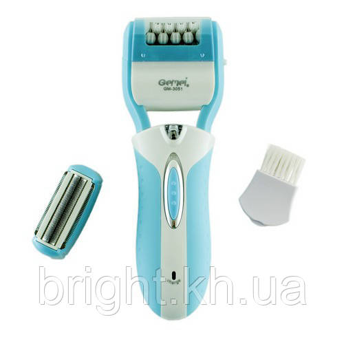 Епілятори та жіночі Gemei GM-3051 (2 в 1) з бритвеної насадкою (LED підсвічування), фото 1