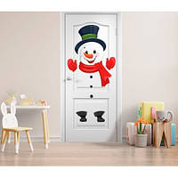 Вінілова наклейка на стіни - новорічний декор віночок