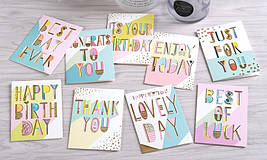 Набір міні листівок із тисненням 8,5х12,5 см (9 шт./пач.)