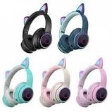 Навушники бездротові Bluetooth з котячими вушками Cat VZV-47, фото 4