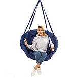 Гойдалка темно-синя навантаження 200 кг підвісне крісло гойдалка синє, фото 3