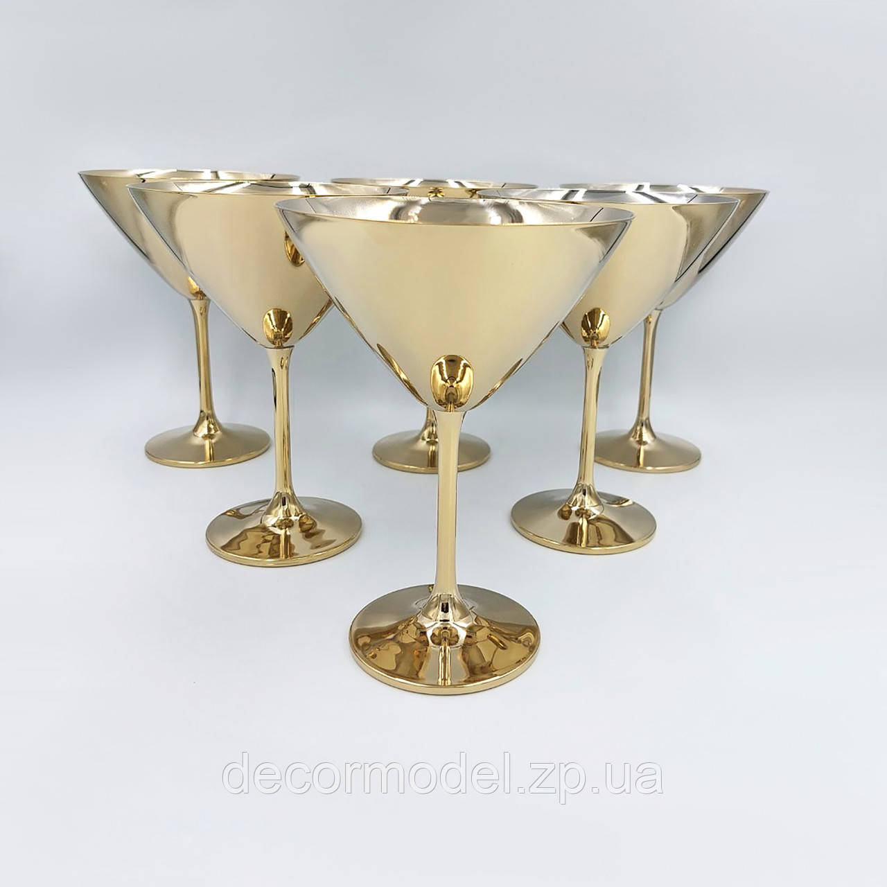 Набор бокалов для мартини Bohemia Sylvia (Klara) 280 мл 4S415 золото