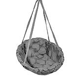 Качеля сірого навантаження 200 кілограмів підвісне крісло гойдалку сіре, фото 3