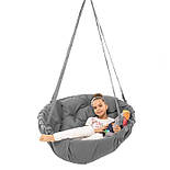 Качеля сірого навантаження 200 кілограмів підвісне крісло гойдалку сіре, фото 4