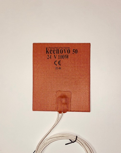 Гнучка нагрівальна пластина Киново 24 В, 100 Вт, 127х152 мм, терморегулятор 50 градусів