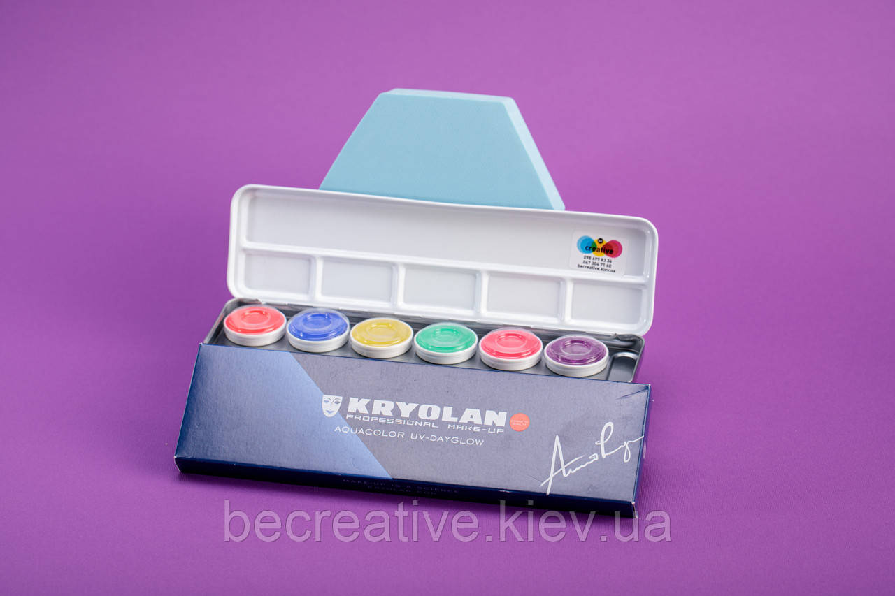 Аква-грим світиться. Палітра 6 відтінків