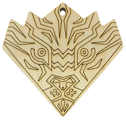 Фігурка фанерна — Тигр No 10 кутова морда 7,5 х 7 см AS-4545