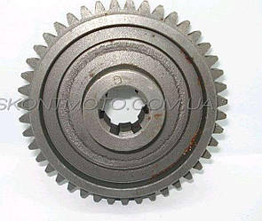 Шестірня перехідного вала редуктора мотоблока ZS 1100 / ZH1100 (15Hp) (Z-43, L- 113) (під колодку 85 mm) TD