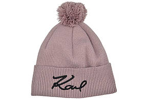 Шапка з помпоном Flexfit Karl 53-57 см темно-розовая (F-0918-442), фото 3