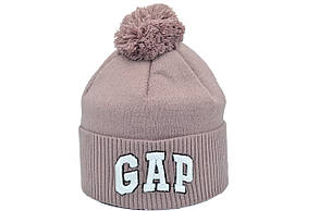 Шапка з помпоном Flexfit Gap 53-57 см темно-розовая (F-0918-459), фото 1