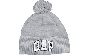 Шапка з помпоном Flexfit Gap 53-57 см светло-серая (F-0918-462), фото 3