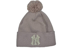 Шапка з помпоном Flexfit New York 53-57 см капучино (F-0918-471), фото 3