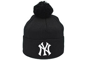 Шапка з помпоном Flexfit New York 53-57 см чорна (F-0918-478), фото 1