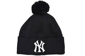 Шапка з помпоном Flexfit New York 53-57 см чорна (F-0918-478), фото 3