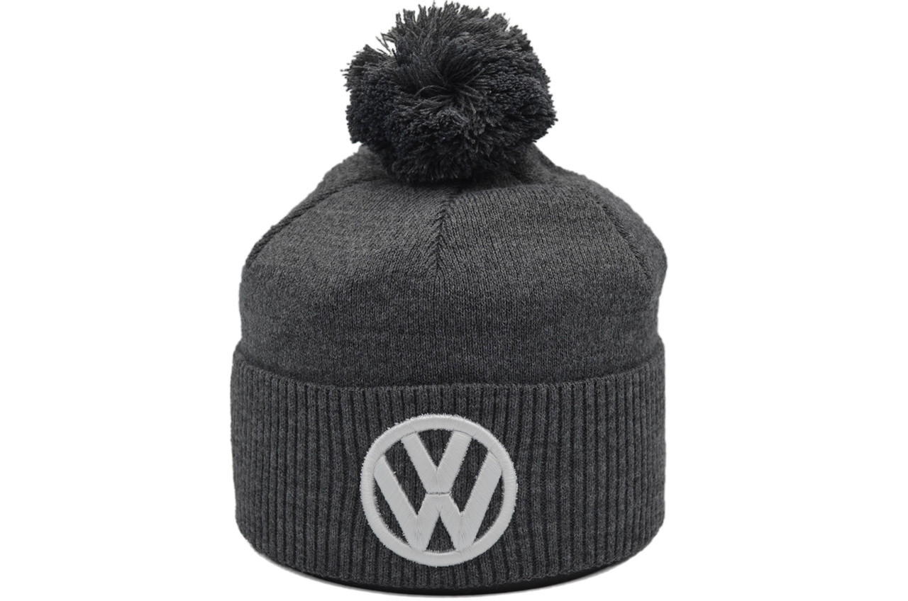 Шапка з помпоном Flexfit Volkswаgen 53-57 см темно-серая (F-0918-492)