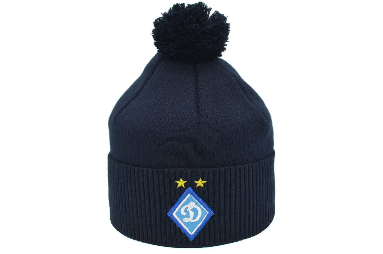 Шапка з помпоном Flexfit ФК Дінамо 53-57 см темно-синя (F-0918-513)