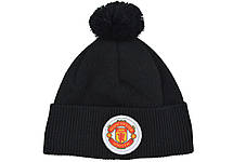 Шапка з помпоном Flexfit FC Manchester United 53-57 см чорна (F-0918-518), фото 3